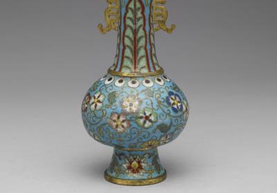 图片[3]-Copper vase in cloisonne enamels, Qing dynasty (1644-1911)-China Archive